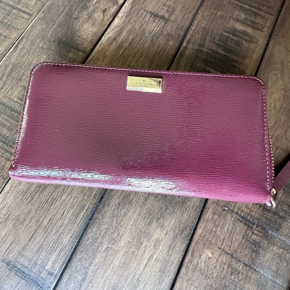 Kate Spade wine color Continental wallet